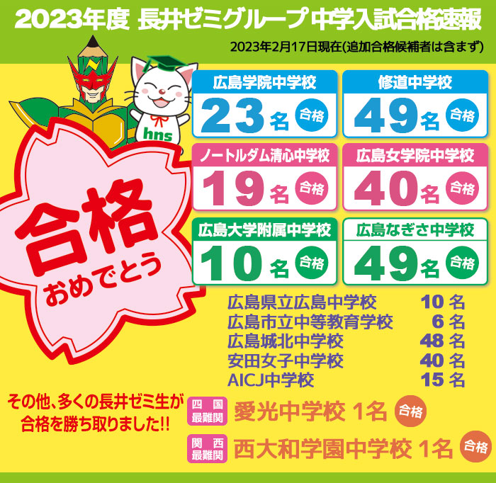 2023小学舎合格速報