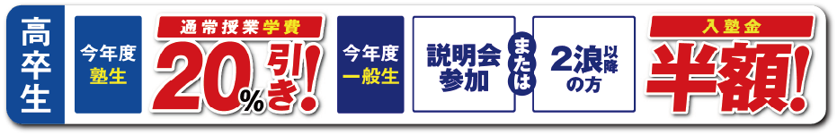 入塾金無料